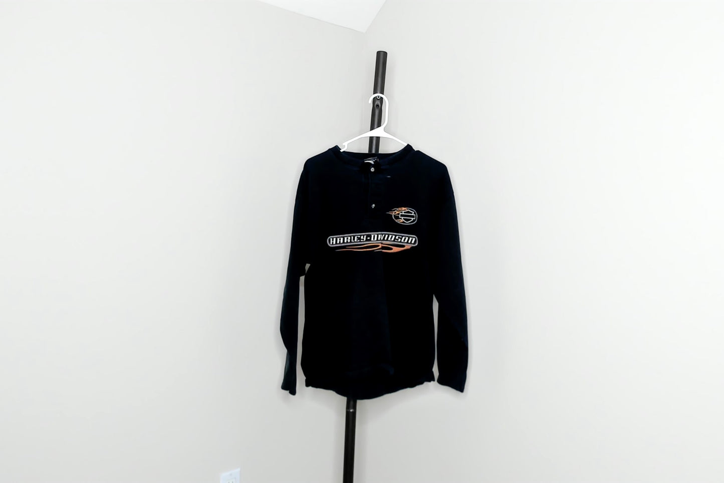 Black L - Long Sleeve Harley Davidson Conway New Hampshire