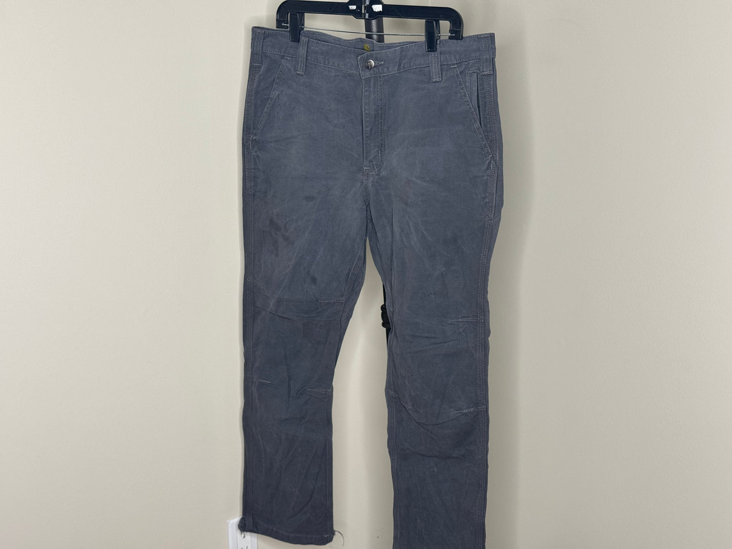 Grey Carhartt Straight Fit Pants - 36 X 30