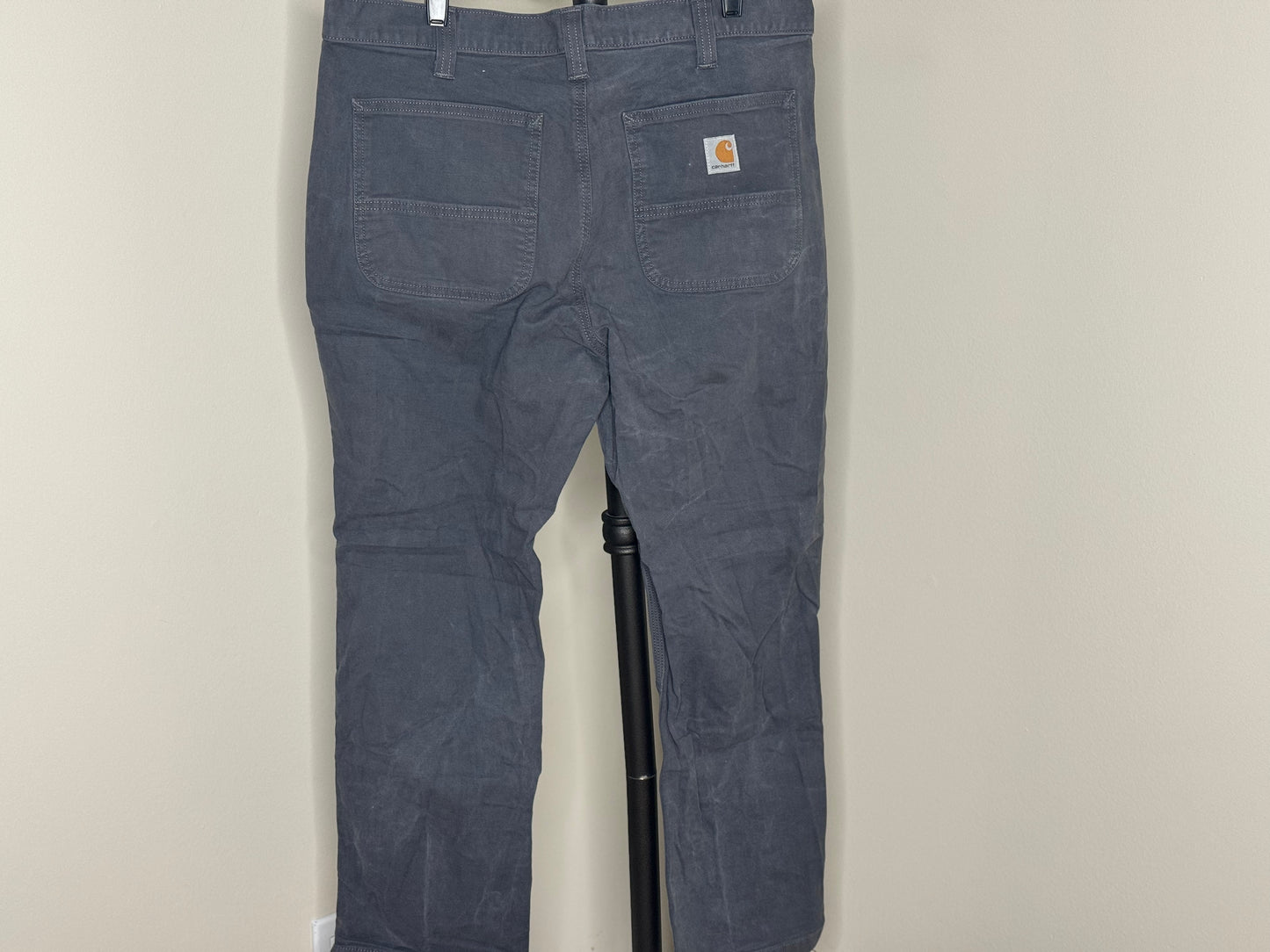 Grey Carhartt Straight Fit Pants - 36 X 30