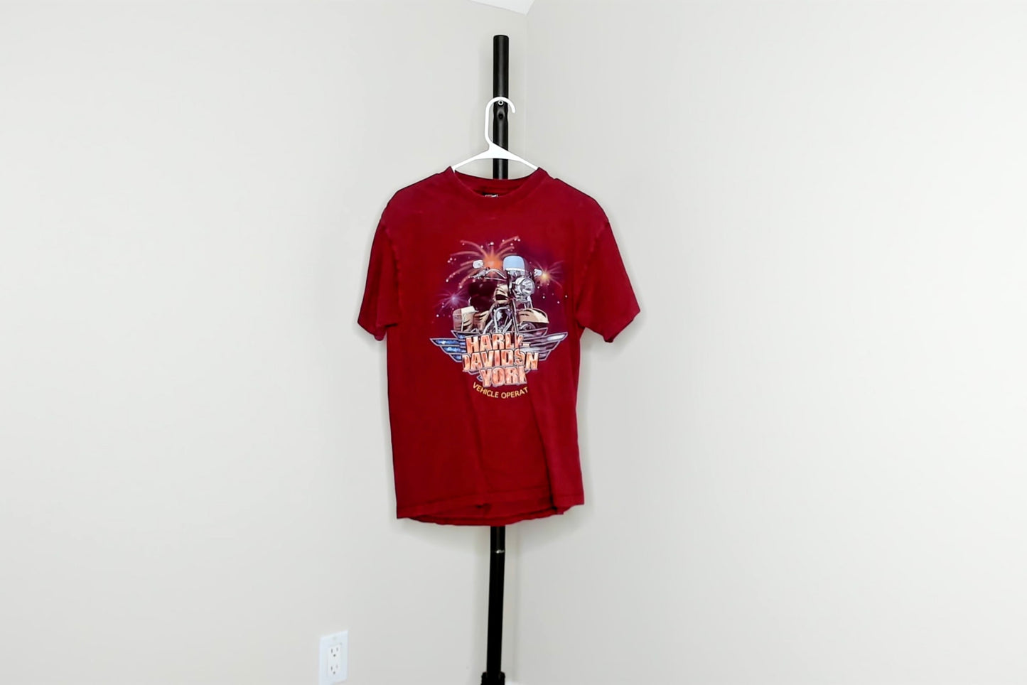 Maroon Harley Davidson York T Shirt - M