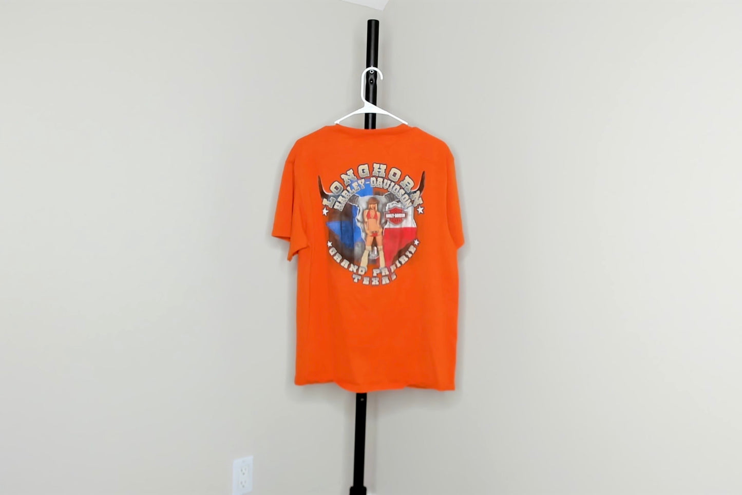 Orange Harley Davidson Grand Praire T Shirt - L