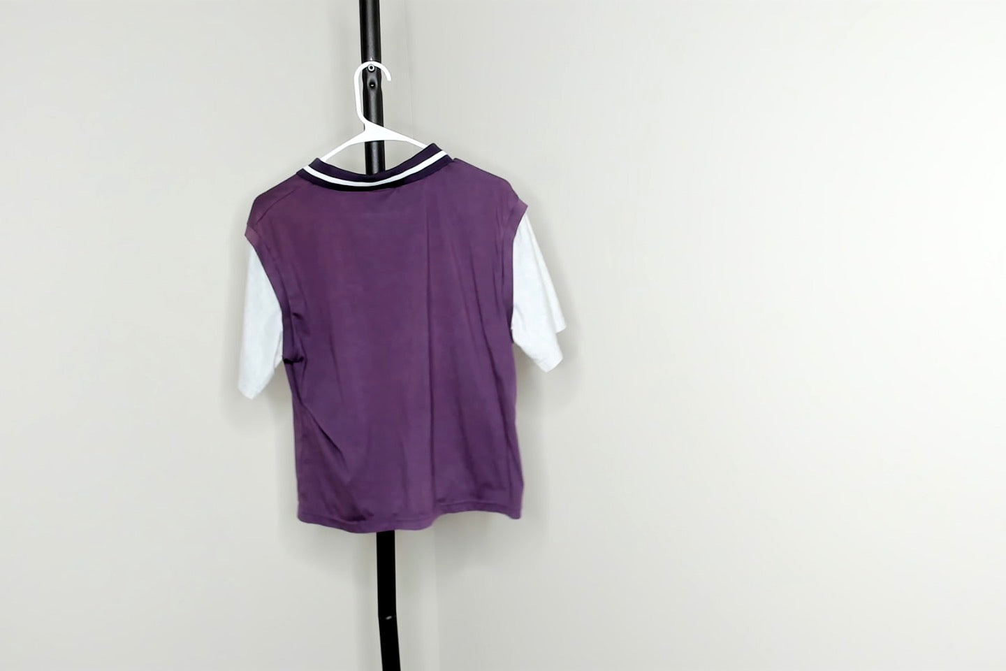 Purple and grey vintage collared T Shirt - S