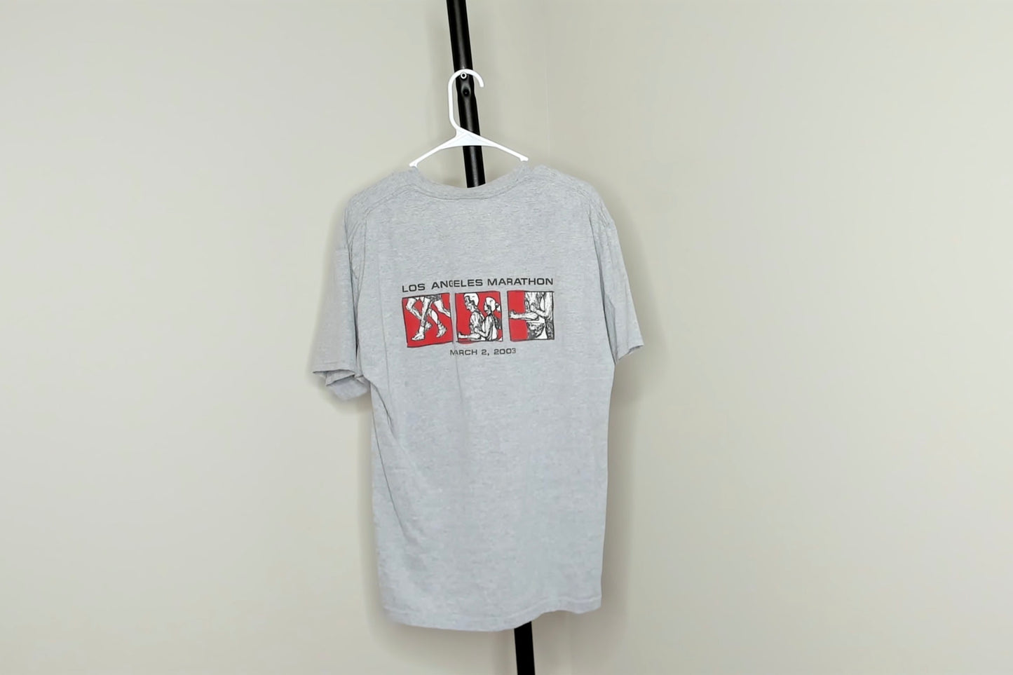 Grey 2003 LA Marathon T Shirt - L