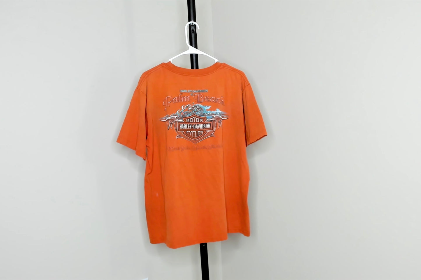 Orange Palm Beach Harley Davidson T Shirt - XL