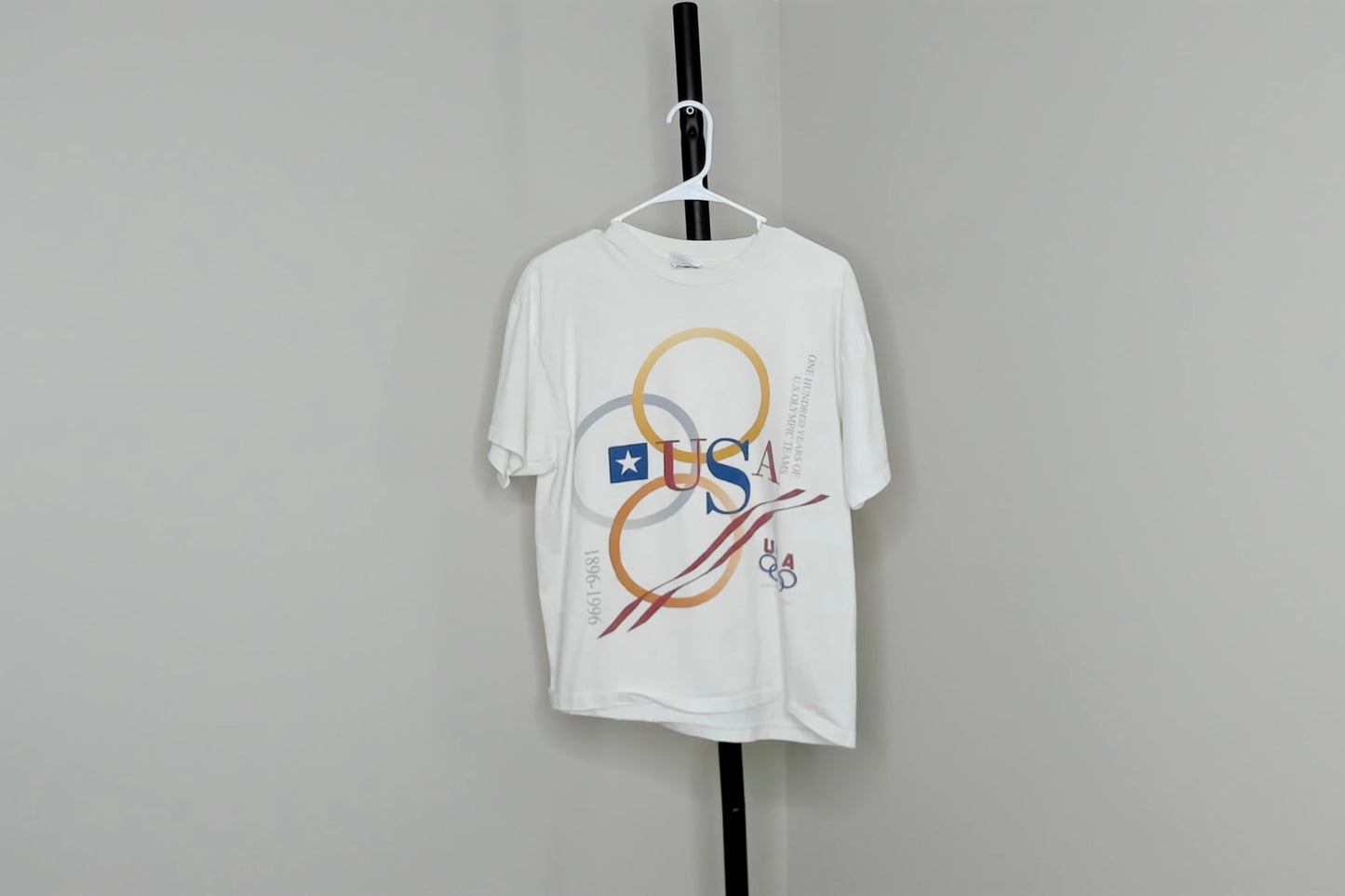 White 1996 Team USA Olympics shirt - L