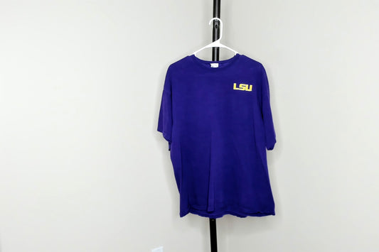 Purple LSU Football T Shirt - XL