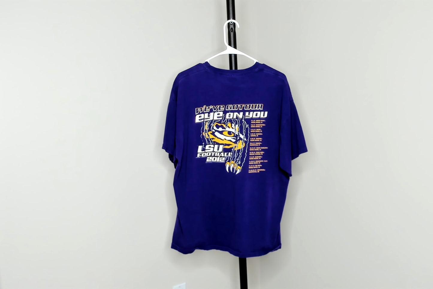 Purple LSU Football T Shirt - XL