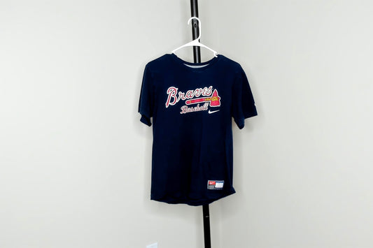 Navy Blue NikeTeam Atlanta Braves T Shirt - S