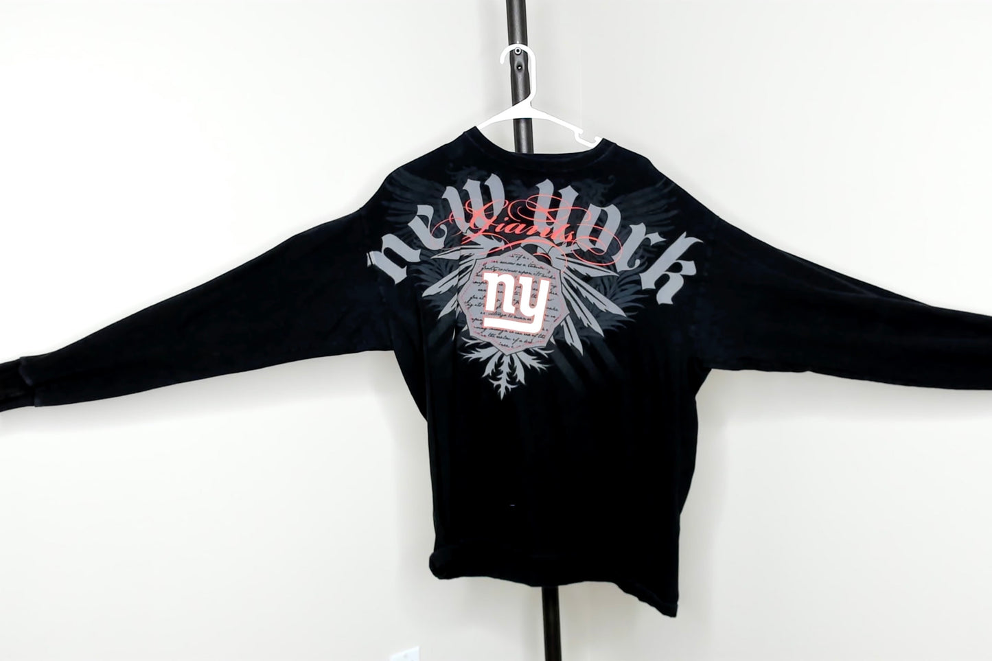 Black New York Giants Long Sleeve Shirt - XL