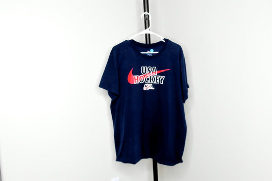 Navy Blue Nike Team USA Hockey T Shirt - XL