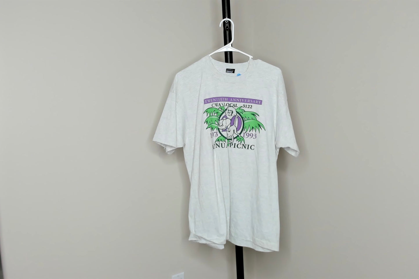 White 1993 College T Shirt - XL