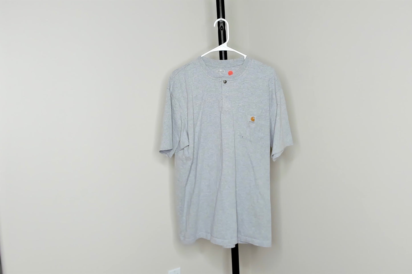 Grey Carhartt Button Up Pocket T Shirt - L